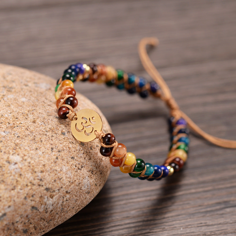 7 Chakra Tiger Eye Bracelet – Meditation & Yoga Energy Bracelet