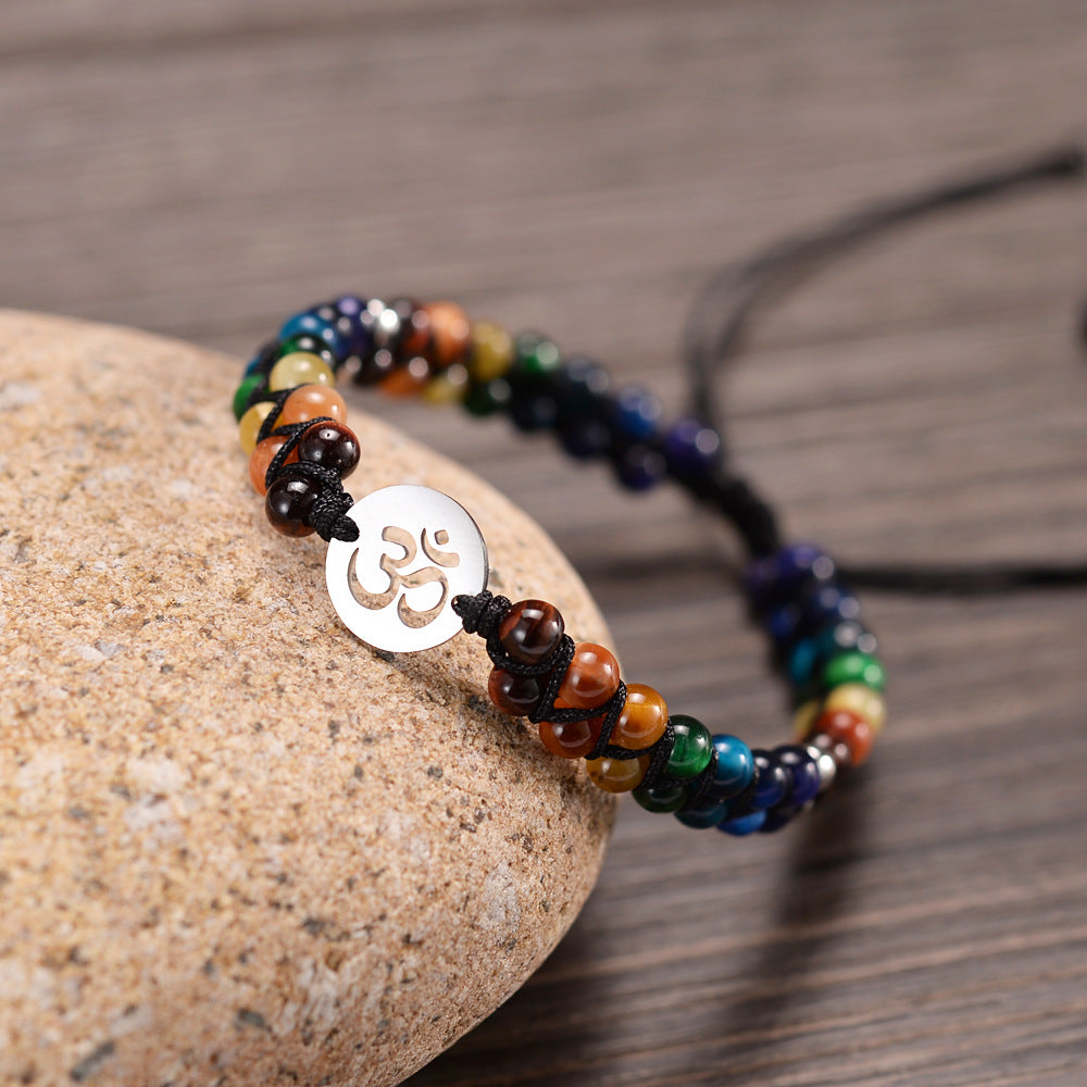 7 Chakra Tiger Eye Bracelet – Meditation & Yoga Energy Bracelet