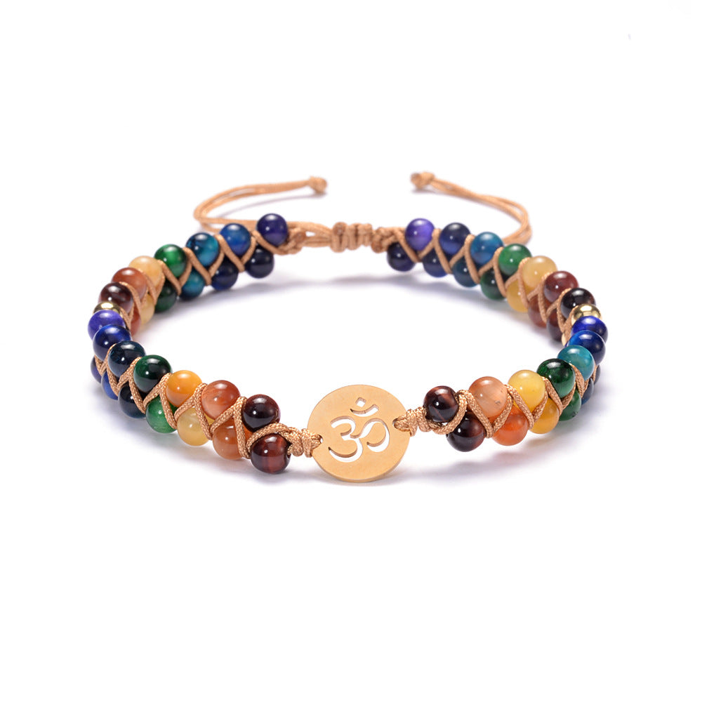 7 Chakra Tiger Eye Bracelet – Meditation & Yoga Energy Bracelet