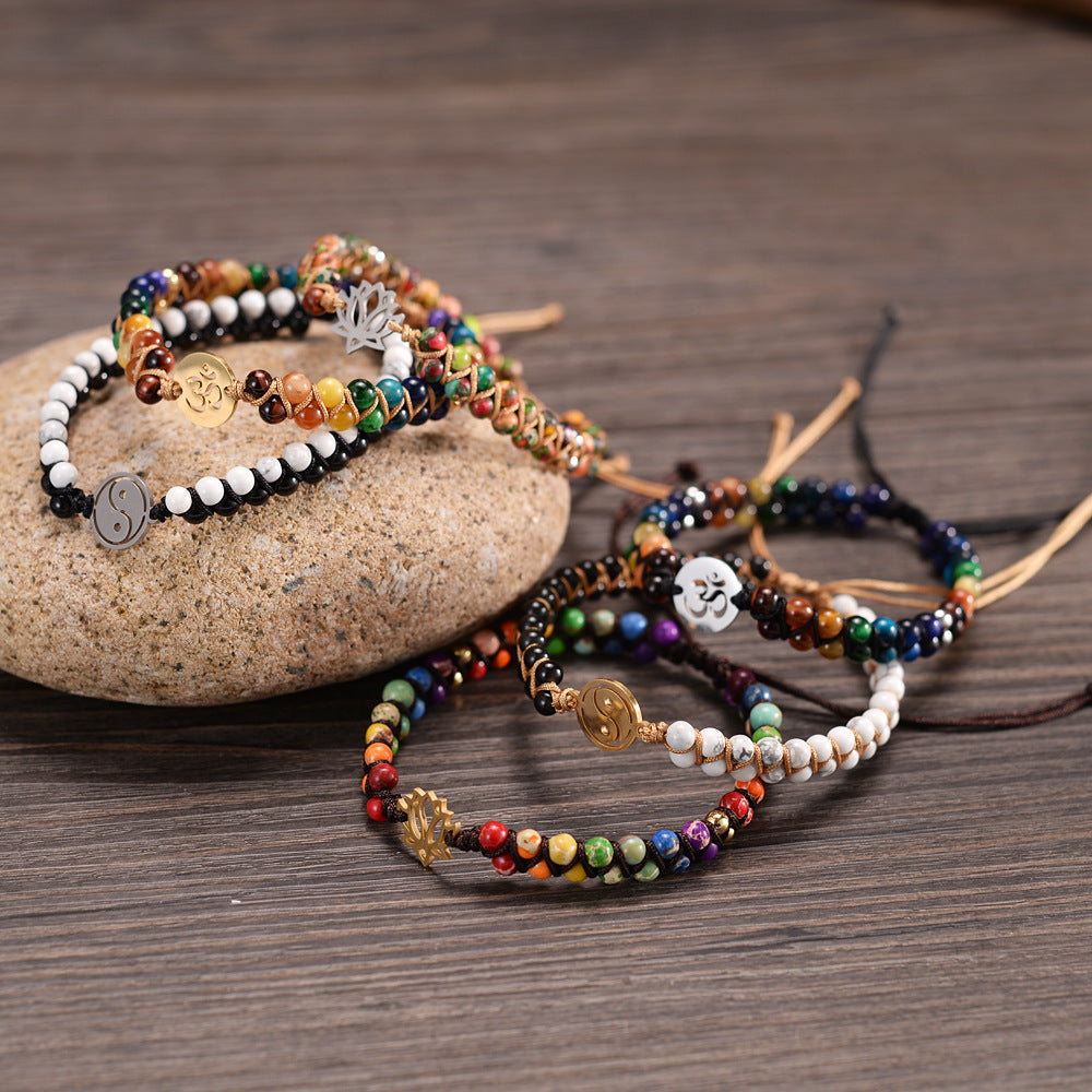 7 Chakra Tiger Eye Bracelet – Meditation & Yoga Energy Bracelet
