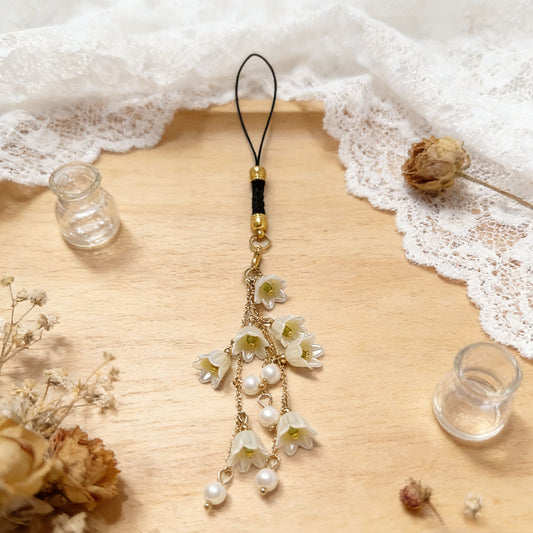 Orchid Phone Charm – Floral Phone Lanyard & Bag Keychain