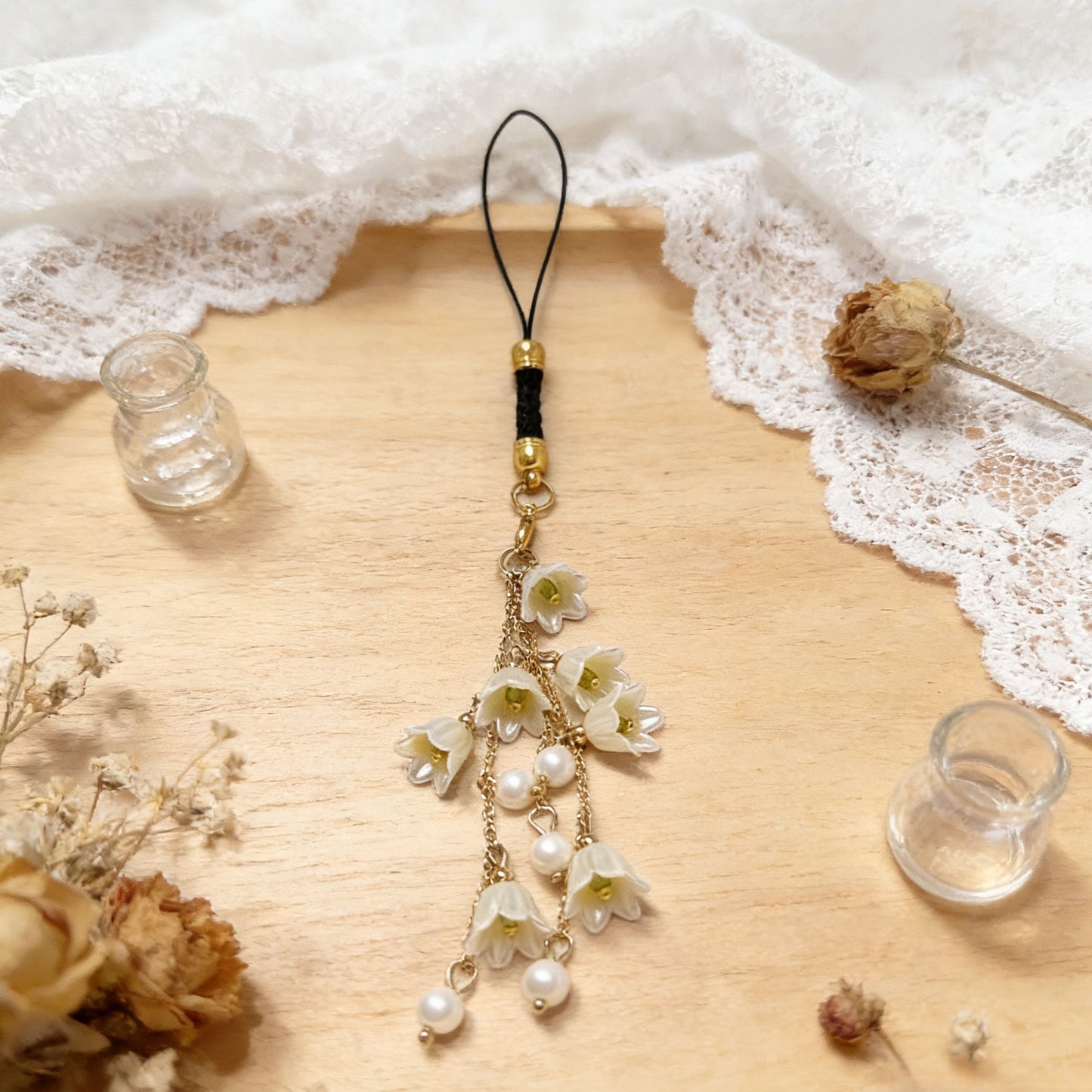 Orchid Phone Charm – Floral Phone Lanyard & Bag Keychain