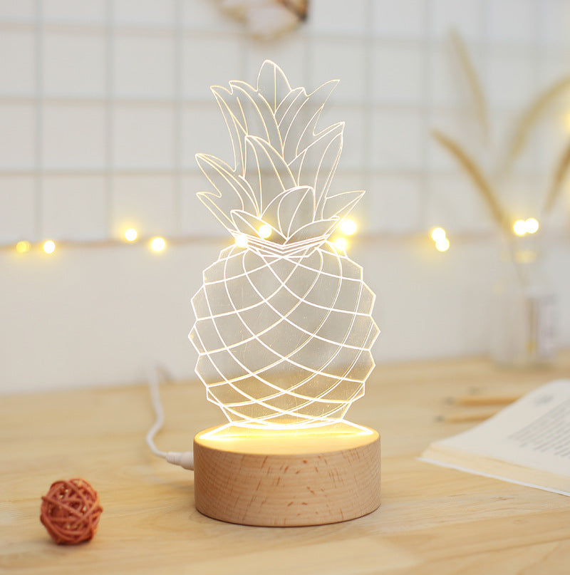 Pineapple Bedside Lamp – Cute Aesthetic Table Lamp for Bedroom