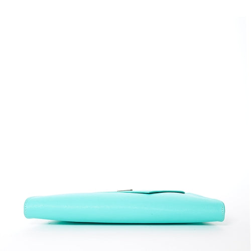 Leather Clutch Bag Turquoise Evening Purse Unique Women's Handbag
