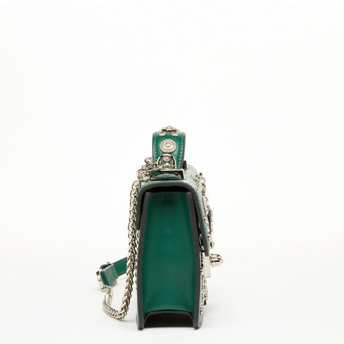 Small Leather Crossbody – Dark Green | Genuine Leather