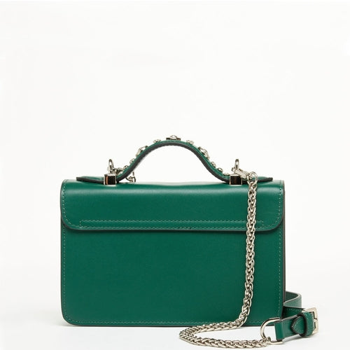 Small Leather Crossbody – Dark Green | Genuine Leather