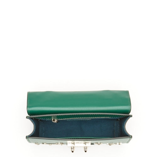 Small Leather Crossbody – Dark Green | Genuine Leather