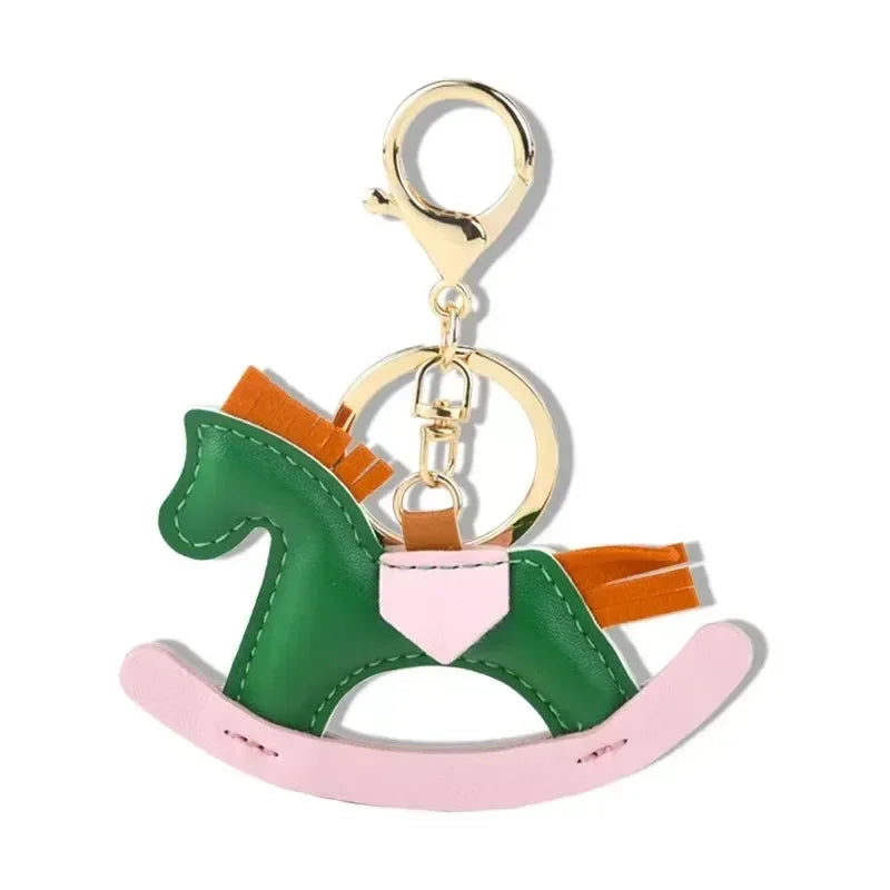 Rocking Horse Leather Bag Charm
