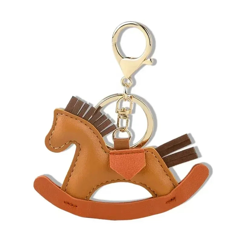Rocking Horse Leather Bag Charm
