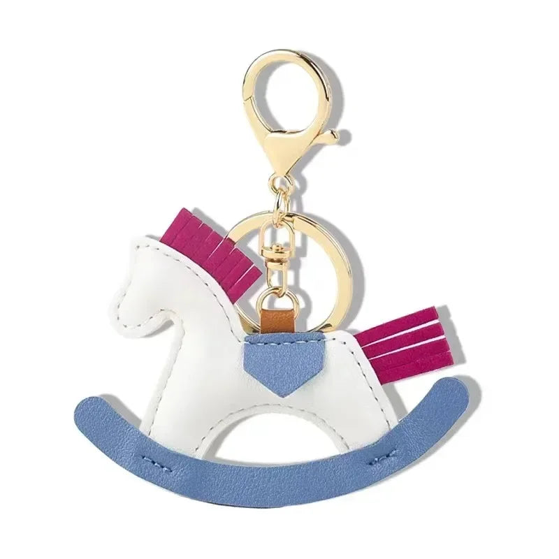 Rocking Horse Leather Bag Charm