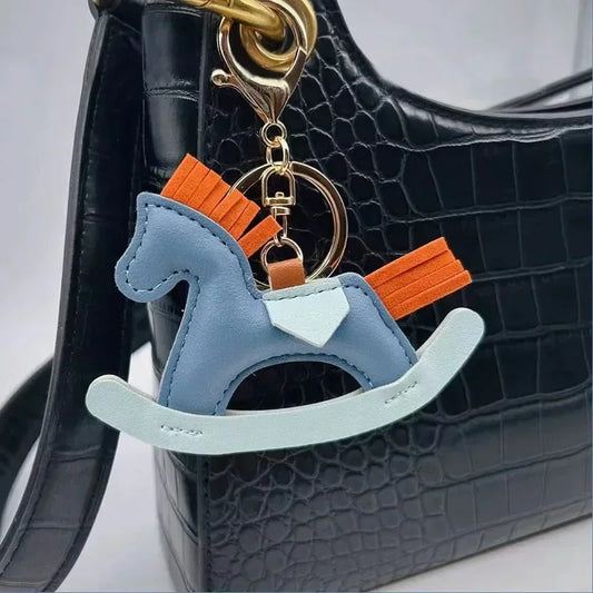 Rocking Horse Leather Bag Charm