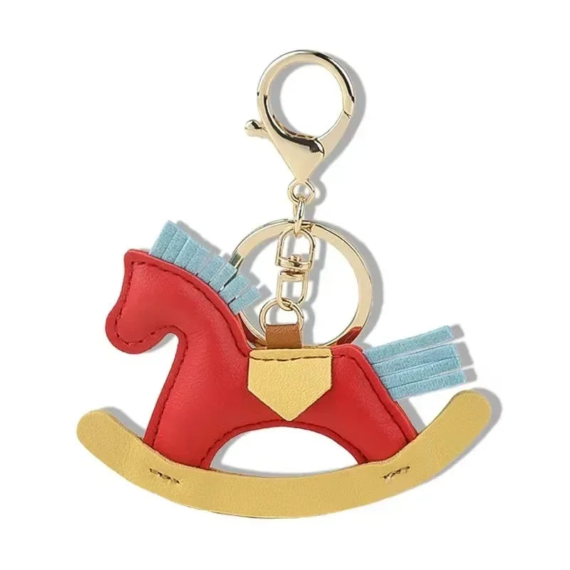 Rocking Horse Leather Bag Charm