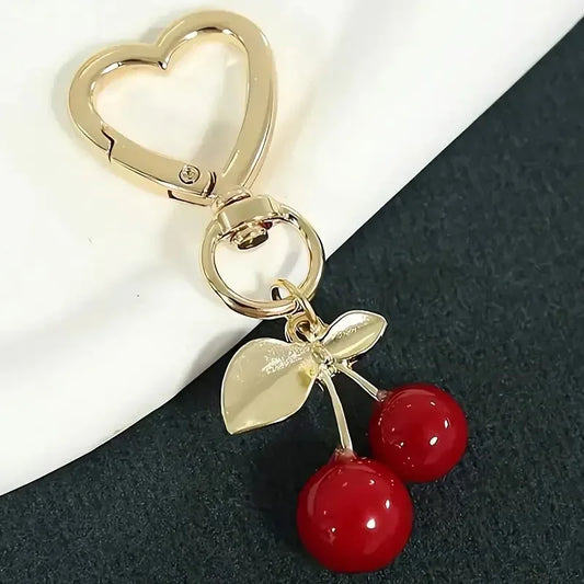 Cherry Blossom Heart Bag Charm