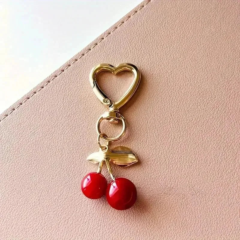 Cherry Blossom Heart Bag Charm