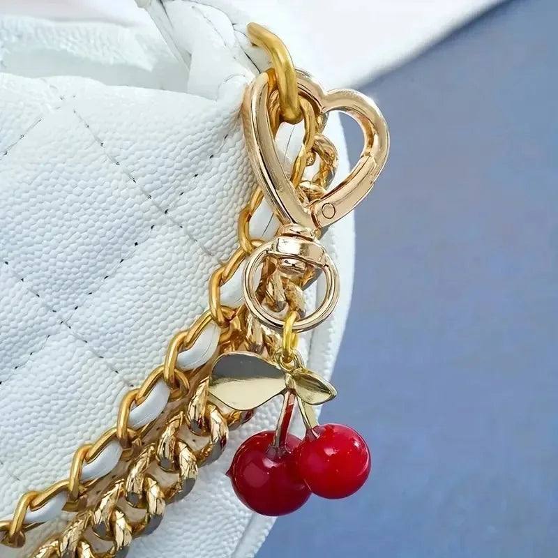 Cherry Blossom Heart Bag Charm
