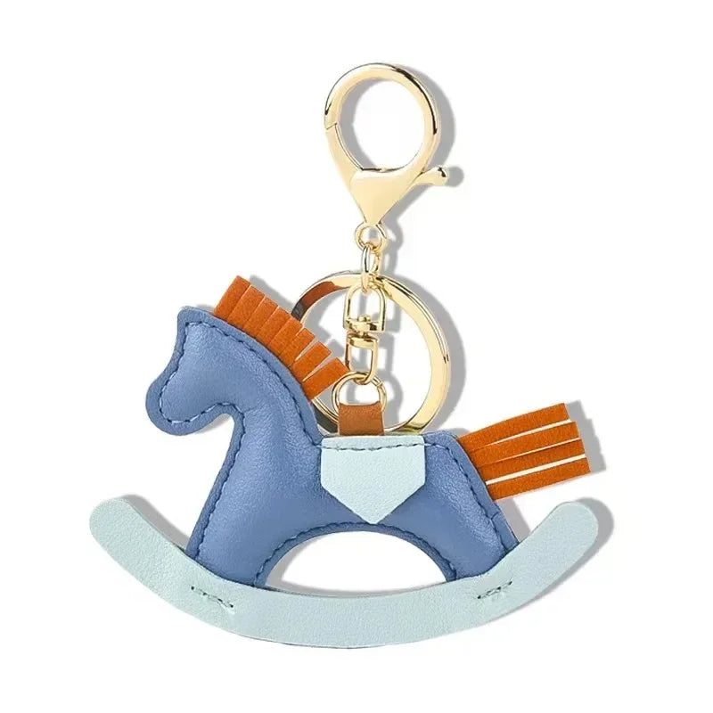Rocking Horse Leather Bag Charm