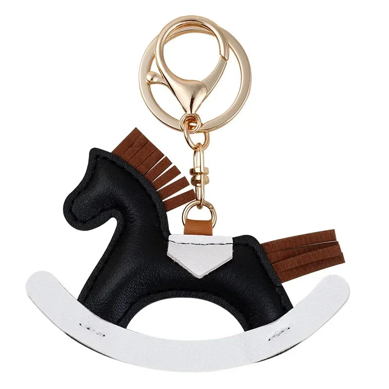 Rocking Horse Leather Bag Charm