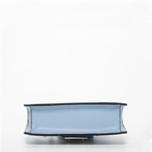 Amethyst Mnemosyne Studded Mini Crossbody – Sky Blue Leather Bag