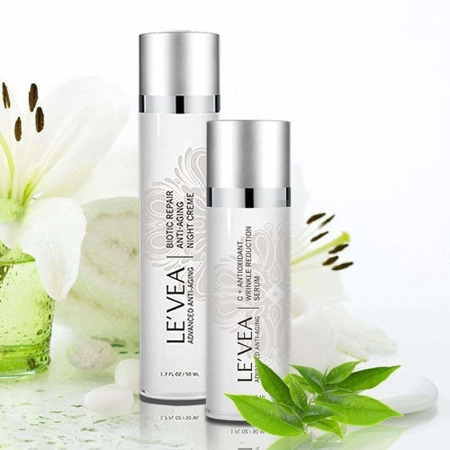 LÈVEA Age Perfect Night Repair Cream & Vitamin C Serum Set