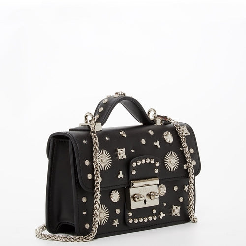 Rebel Stud Mini Crossbody – Black