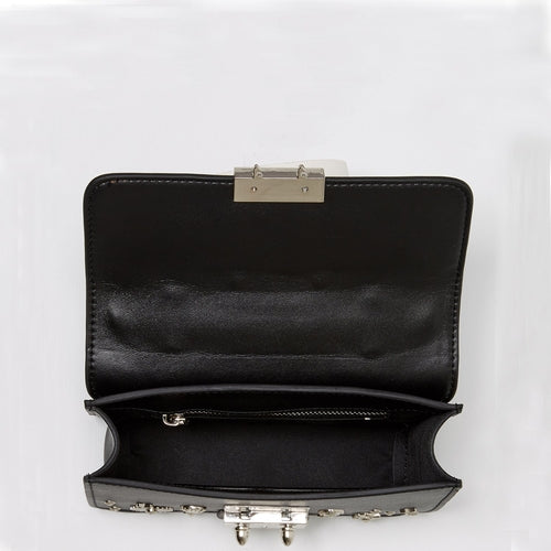 Rebel Stud Mini Crossbody – Black