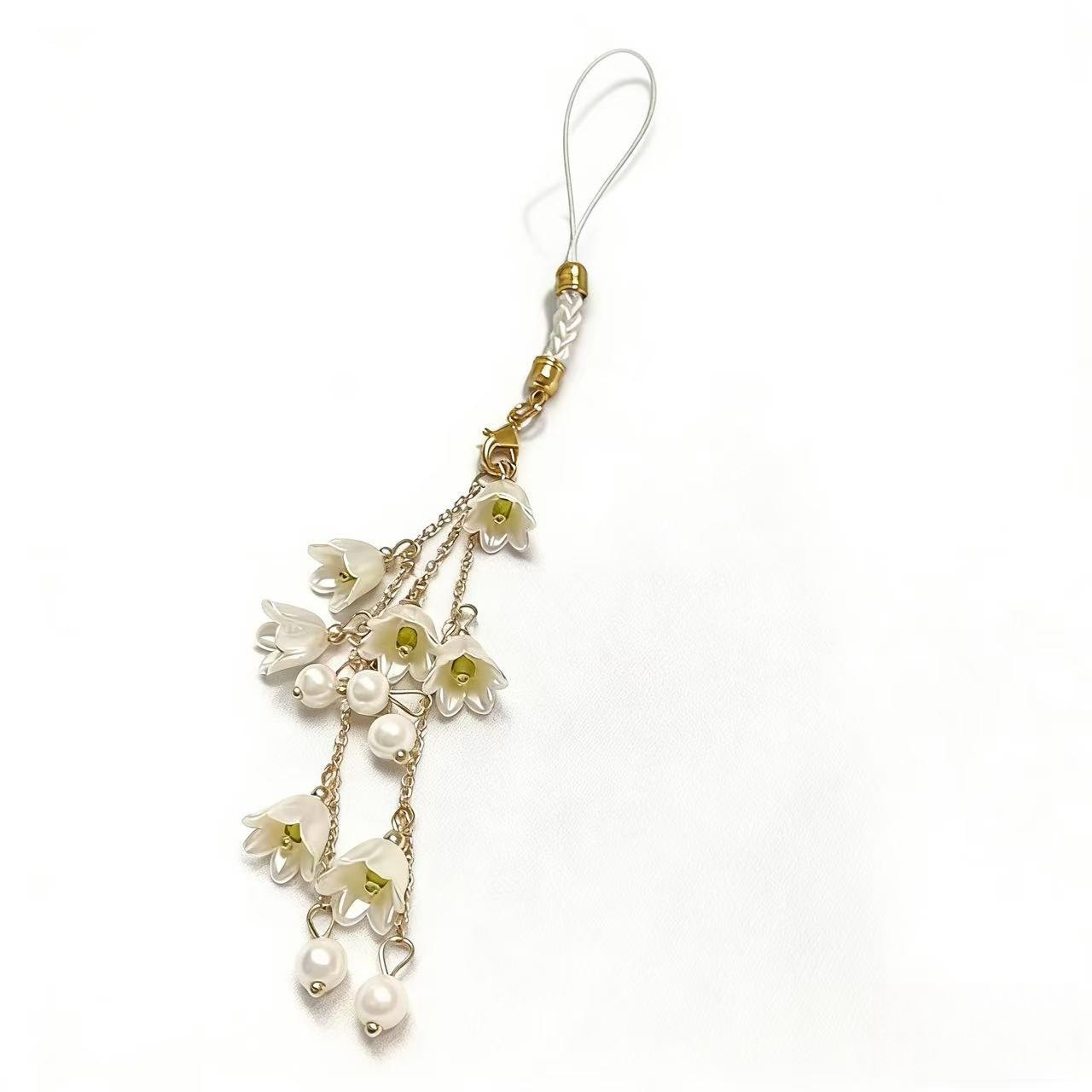 Orchid Phone Charm – Floral Phone Lanyard & Bag Keychain