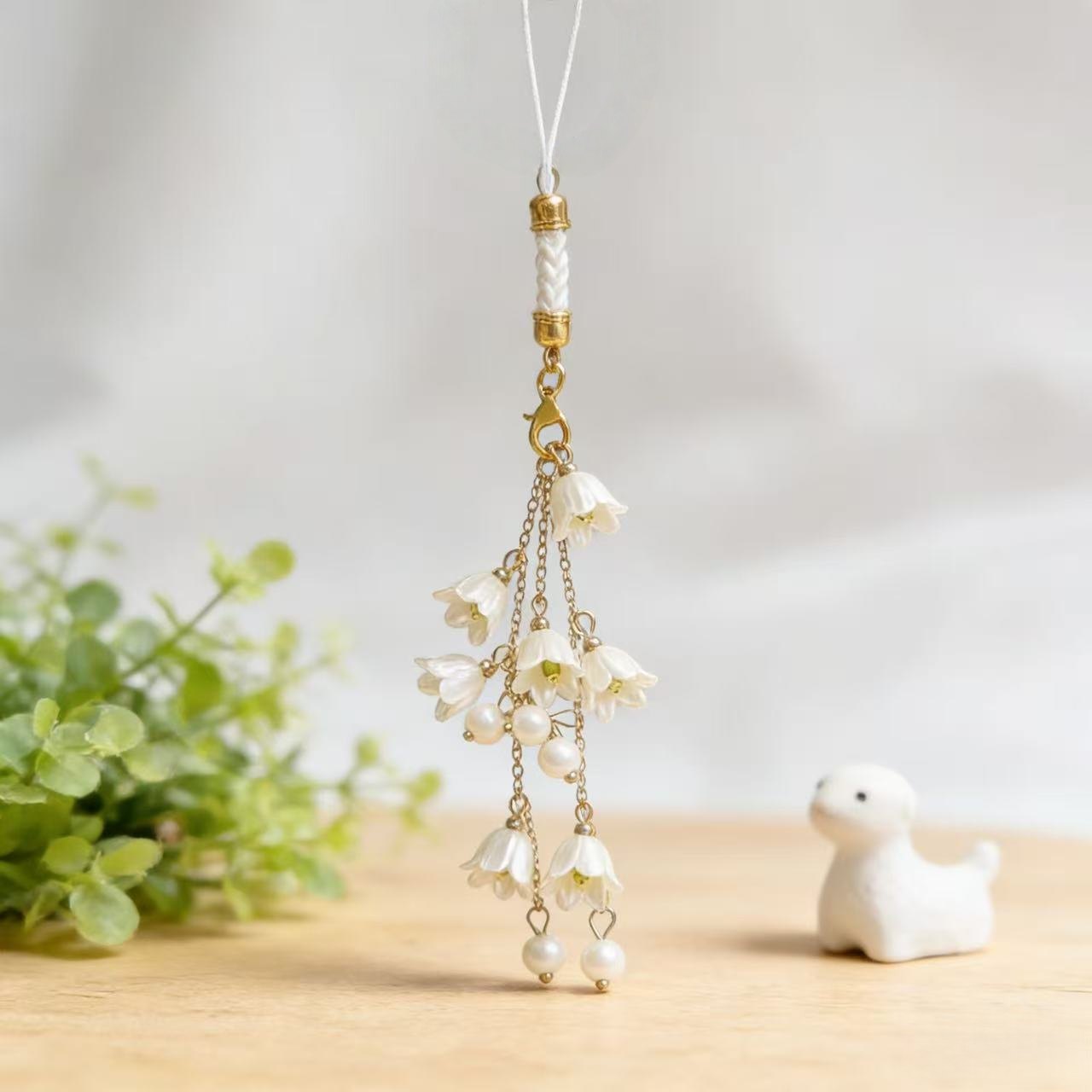 Orchid Phone Charm – Floral Phone Lanyard & Bag Keychain