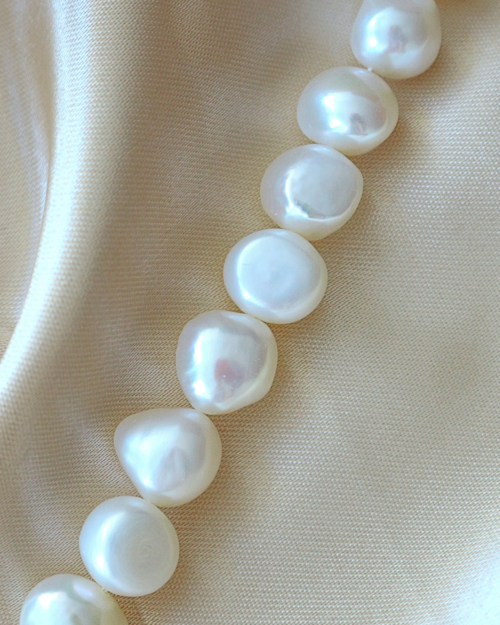Baroque Freshwater Pearl Bracelet – 925 Sterling Silver Clasp