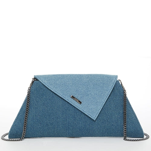 Denim Diva Clutch – Two-Tone Evening Bag