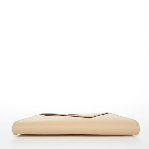 Amethyst Mnemosyne Bare Luxe Clutch – Nude Leather Evening Bag